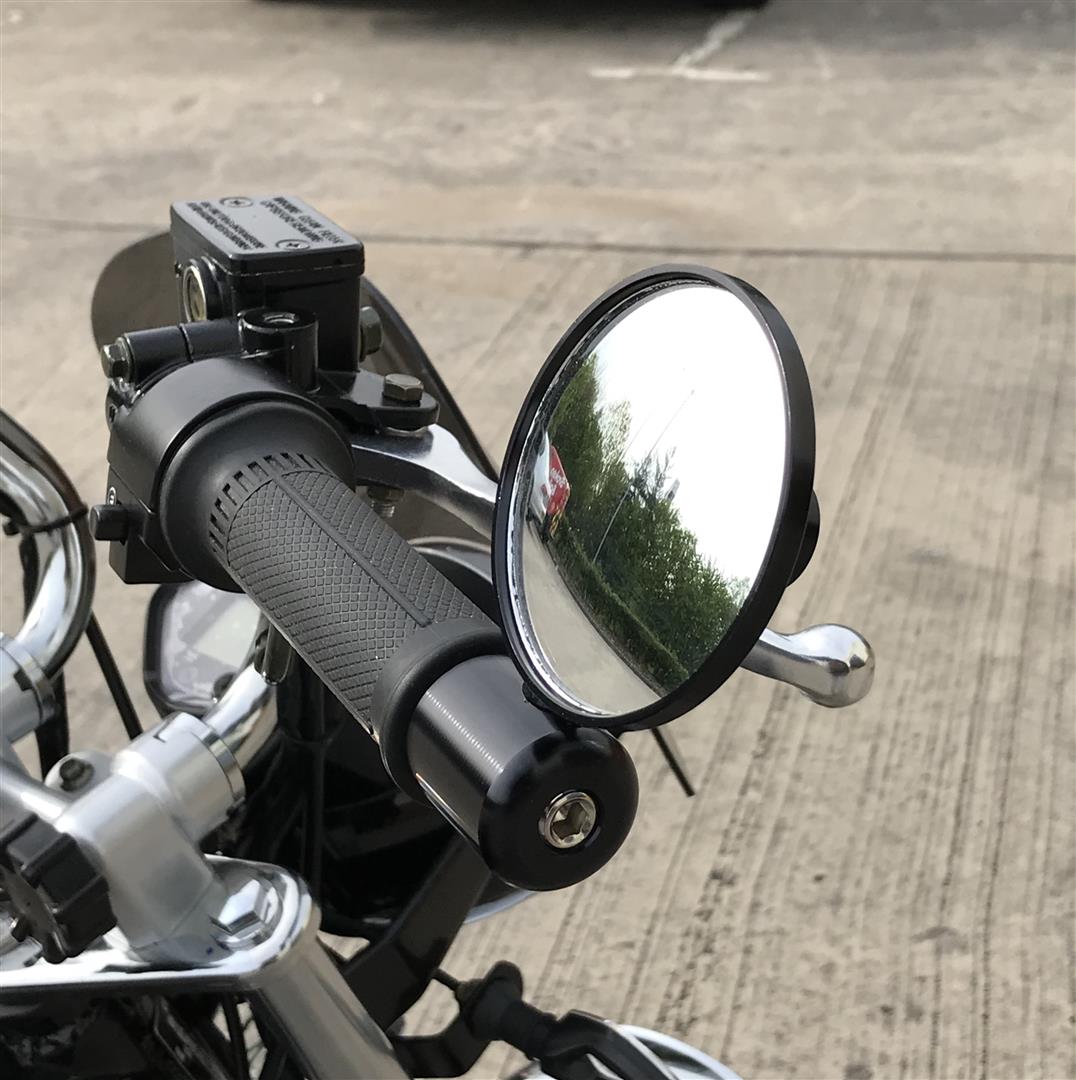 Motorcycle Handle Bar End Mirrors – Universal Black For Honda Suzuki Yamaha Kawasaki